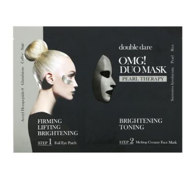 Double Dare, OMG! Duo Beauty Mask, Pearl Therapy, 1 Set