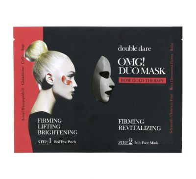 Double Dare, OMG! Duo Beauty Mask, Rose Gold Therapy, 2 Piece Set