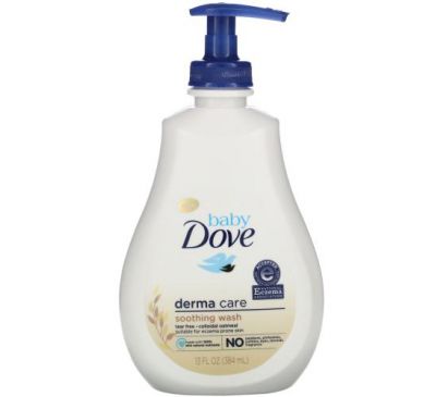 Dove, Baby Dove, Derma Care, успокаивающее средство для душа, 384 мл (13 жидк. Унций)