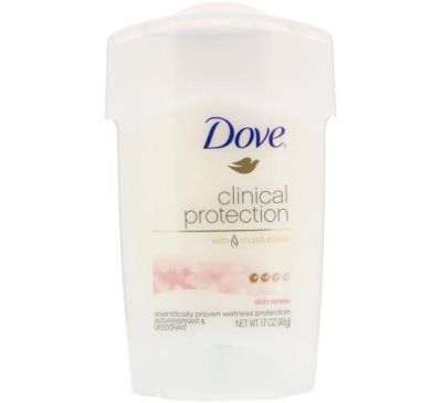 Dove, Clinical Protection, Prescription Strength, дезодорант-антиперспірант, відновлення шкіри, 48 г (1,7 унції)