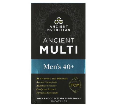 Dr. Axe / Ancient Nutrition, Ancient Multi, Men's 40+, 90 Capsules