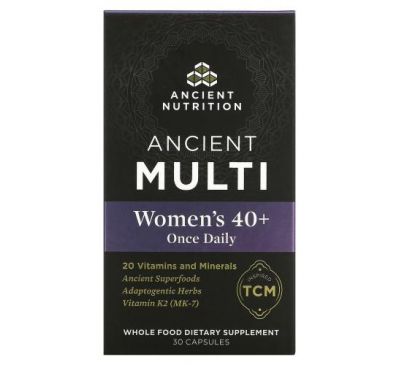 Dr. Axe / Ancient Nutrition, Ancient Multi, для женщин старше 40 лет, 1 раз в день, 30 капсул