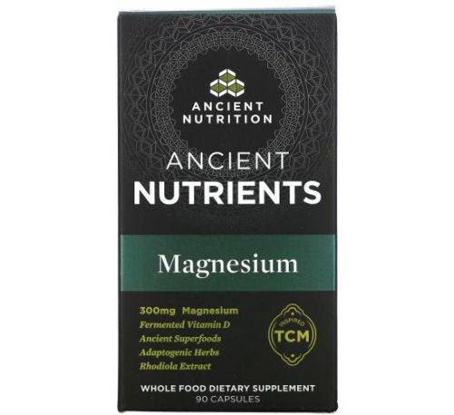 Dr. Axe / Ancient Nutrition, Ancient Nutrients, Magnesium, 100 mg, 90 Capsules