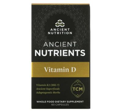 Dr. Axe / Ancient Nutrition, Ancient Nutrients, Vitamin D, 5,000 IU, 60 Capsules