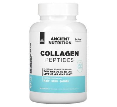Dr. Axe / Ancient Nutrition, Collagen Peptides, 30 Tablets
