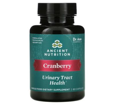 Dr. Axe / Ancient Nutrition, Cranberry, Urinary Tract Health, 60 Capsules
