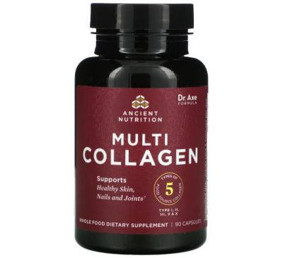 Dr. Axe / Ancient Nutrition, Multi Collagen, 90 Capsules
