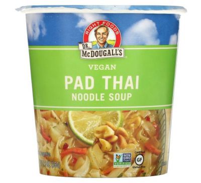 Dr. McDougall's, Vegan Pad Thai Noodle Soup, 2 oz (56 g)