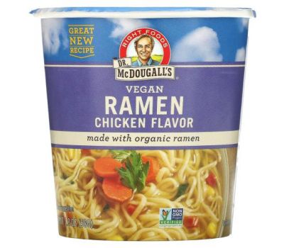Dr. McDougall's, Vegan Ramen, Chicken Flavor, 1.8 oz (50 g)
