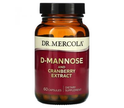 Dr. Mercola, D-Mannose and Cranberry Extract, 60 Capsules