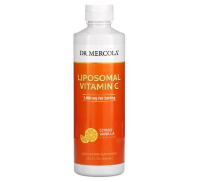 Dr. Mercola, Липосомальный витамин C, цитрусовая ваниль, 1000 мг, 450 мл (15,2 жидк. Унции)