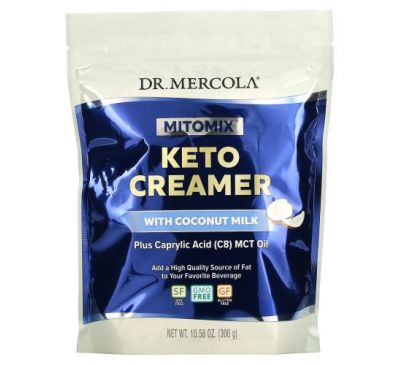 Dr. Mercola, Mitomix, Keto Creamer with Coconut Milk, 10.58 oz (300 g)