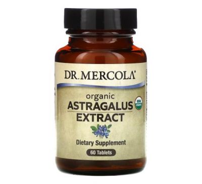 Dr. Mercola, Органический экстракт астрагала, 60 таблеток