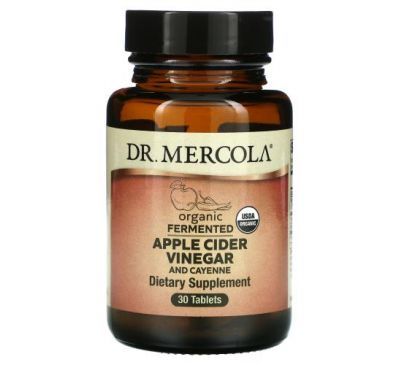 Dr. Mercola, Organic Fermented Apple Cider Vinegar and Cayenne, 30 Tablets