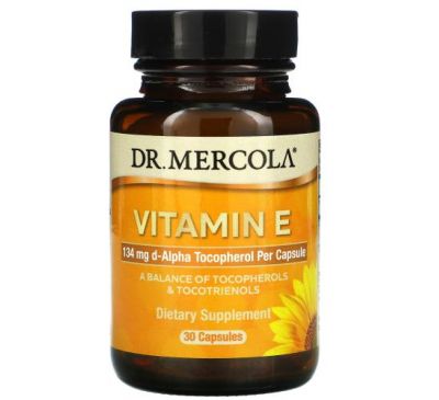 Dr. Mercola, витамин E, 30 капсул
