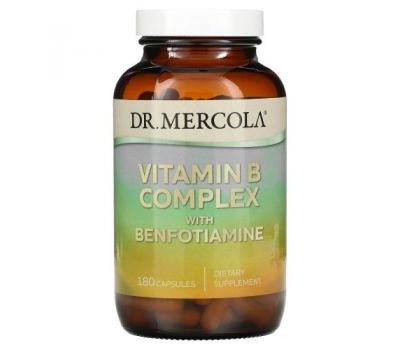 Dr. Mercola, Vitamin B Complex with Benfotiamine, 180 Capsules