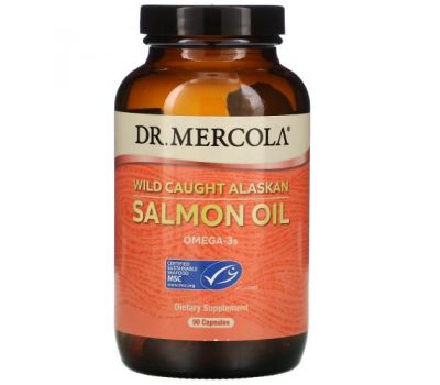 Dr. Mercola, Wild Caught Alaskan Salmon Oil, 90 Capsules