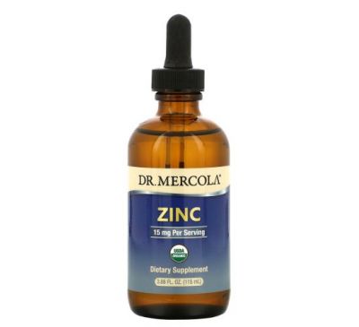 Dr. Mercola, Zinc, 15 mg,  3.88 fl oz (115 ml)