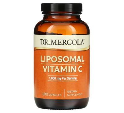 Dr. Mercola, ліпосомальний вітамін С, 500 мг, 180 капсул