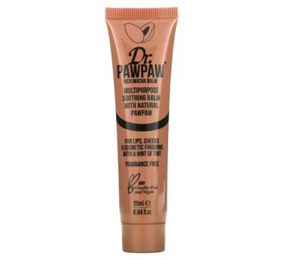 Dr. PAWPAW, Multipurpose Soothing Balm with Natural PawPaw, Rich Mocha, 0.84 fl oz (25 ml)