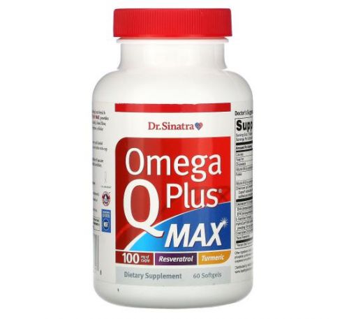 Dr. Sinatra, Omega Q Plus MAX, 100 mg, 60 Softgels