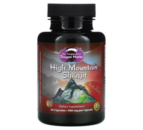 Dragon Herbs, High Mountain Shilajit, 450 mg, 60 Capsules