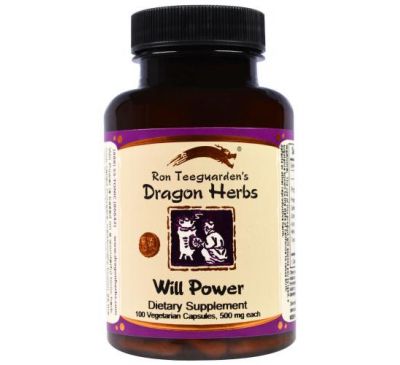 Dragon Herbs, Will Power, 500 mg, 100 Veggie Caps