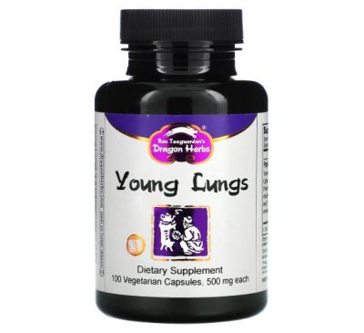Dragon Herbs, Young Lungs, 500 mg, 100 Vegetarian Capsules
