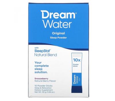 Dream Water, снотворное, сонная ягода, 10 стиков, весом 3 г каждый