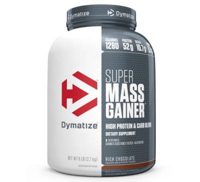 Dymatize Nutrition, Гейнер Super Mass, густой шоколад, 6 фунтов (2,7 кг)