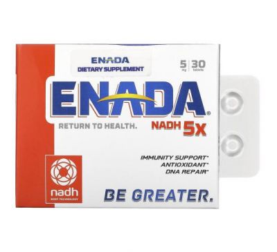 ENADA, NADH 5x, 5 mg, 30 Tablets
