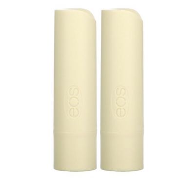 EOS, органічний повністю натуральний бальзам для губ з олією ши, стручки ванілі, 2 штуки в упаковці, 4 г (0,14 унції) кожен
