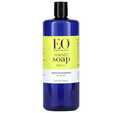 EO Products, Мыло для рук, запасное средство, лимон и эвкалипт, 946 мл (32 жидк. Унции)