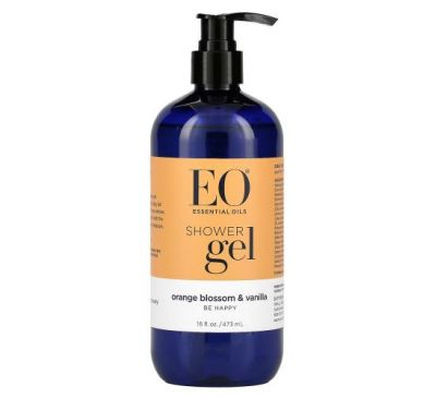 EO Products, Гель для душа, апельсиновый цвет и ваниль, 16 жидких унций (473 мл)