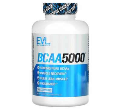 EVLution Nutrition, BCAA5000, 240 Capsules