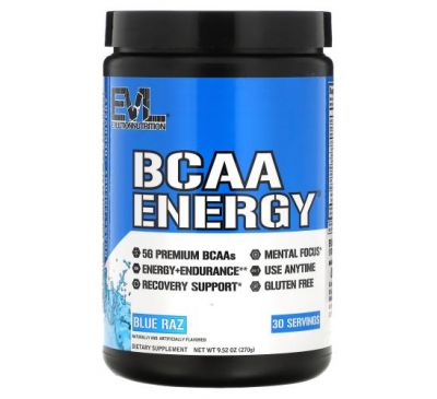 EVLution Nutrition, BCAA ENERGY, Blue Raz, 10.26 oz (291 g)