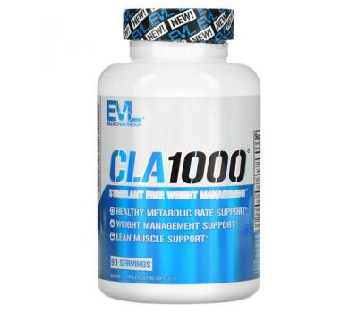 EVLution Nutrition, CLA1000, Stimulant Free Weight Management, 90 Softgels