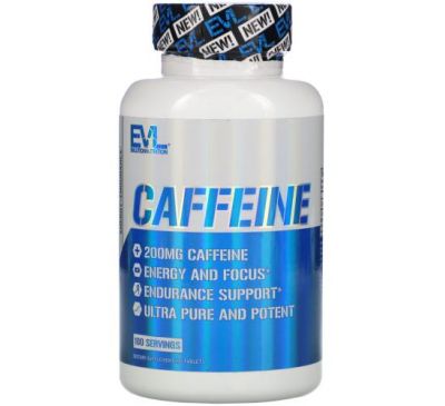 EVLution Nutrition, Кофеин, 200 мг, 100 таблеток