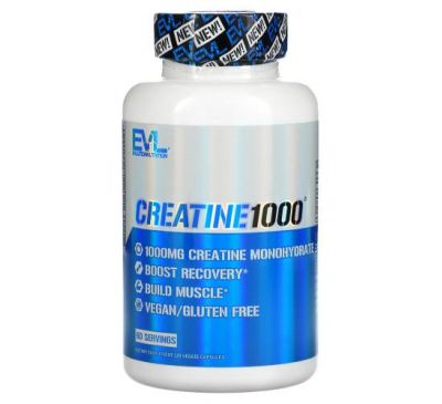 EVLution Nutrition, Creatine1000, 500 mg, 120 Veggie Capsules