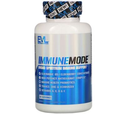 EVLution Nutrition, ImmuneMode, Broad Spectrum Immune Support, 30 Veggie Capsules