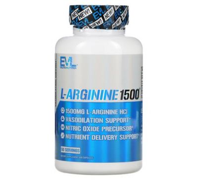 EVLution Nutrition, L-Arginine1500, 100 Capsules