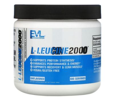 EVLution Nutrition, L-Leucine2000, Unflavored, 7.05 oz (200 g)