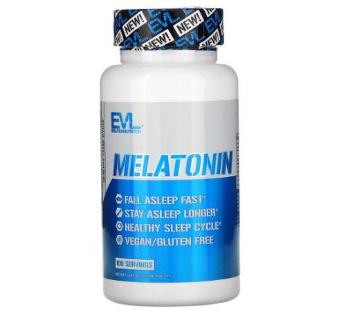 EVLution Nutrition, Melatonin, 5 mg, 100 Tablets