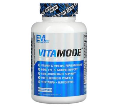 EVLution Nutrition, VitaMode, високоефективні мультивітаміни, 120 таблеток