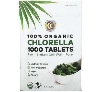 Earth Circle Organics, 100% Organic Chlorella Tablets, 1,000 Tablets, 8.75 oz (248 g)
