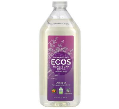 Earth Friendly Products, Ecos, запасное мыло для рук, лаванда, 946 мл (32 жидк. Унции)