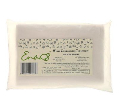 Earth's Natural Alternative, Compostable Tablecloth, White, 2 Pack