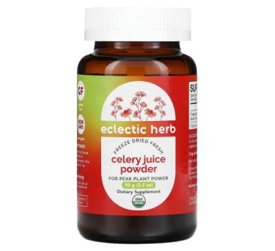Eclectic Institute, Freeze-Dried Fresh Celery Juice Powder, 3.2 oz (90 g)
