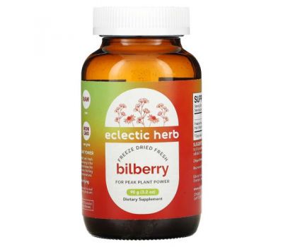 Eclectic Institute, Freeze Dried Fresh, Bilberry, 3.2 oz (90 g)