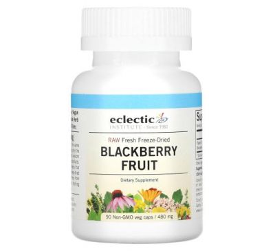 Eclectic Institute, Raw Fresh Freeze-Dried, Blackberry Fruit, 480 mg, 90 Non-GMO Veg Caps